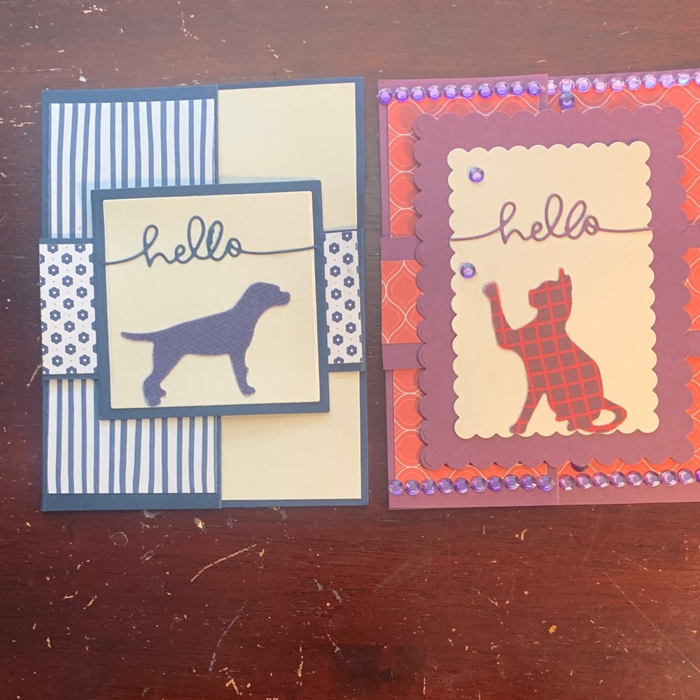 Elegant Purple and Red Animal Design Thank You Cards